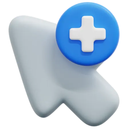 Add Cursor  3D Icon
