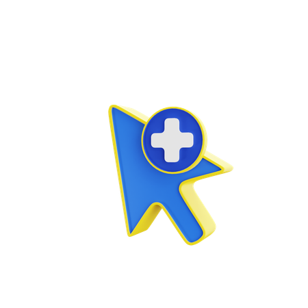 Add Cursor  3D Icon