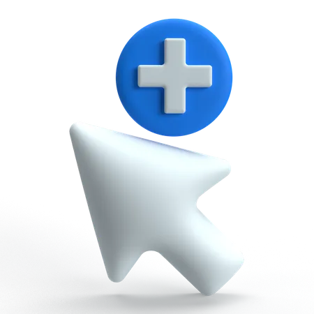Add Cursor  3D Icon
