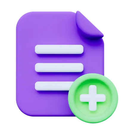 Add Document  3D Icon