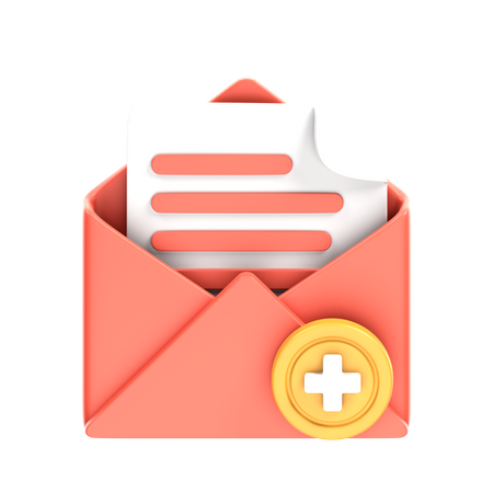 Adicionar e-mail  3D Icon