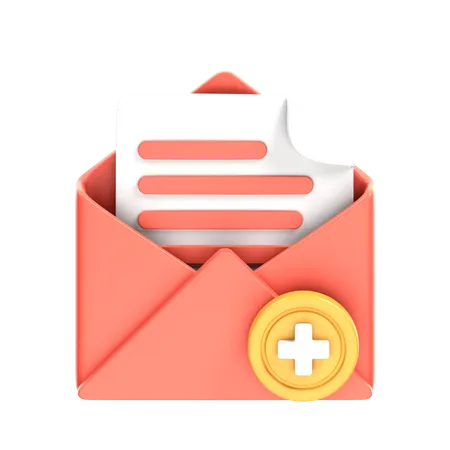 Adicionar e-mail  3D Icon