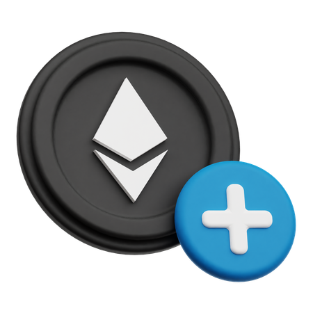 Add Ethereum  3D Icon