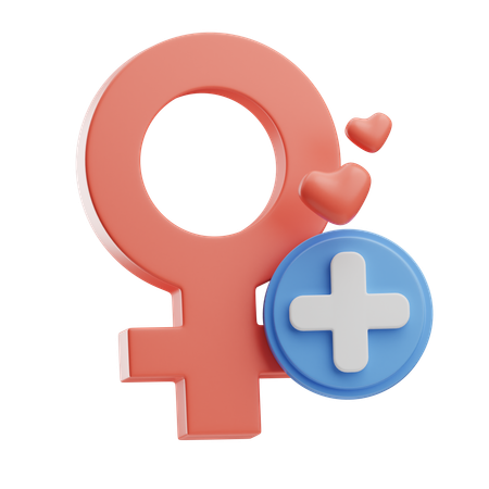 Add Female Symbol  3D Icon
