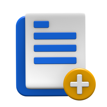 Add file  3D Icon