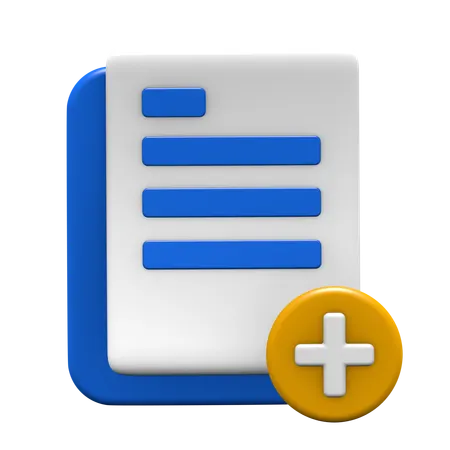 Add file  3D Icon