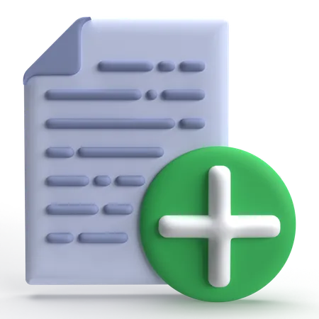 Add File  3D Icon