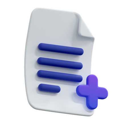 Add File  3D Icon