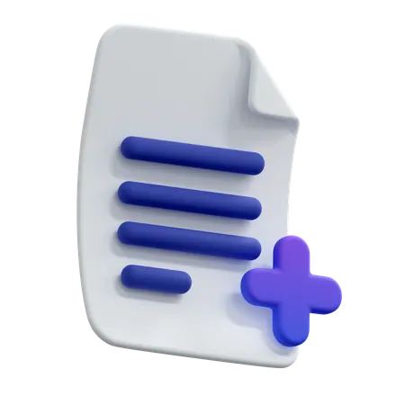 Add File  3D Icon