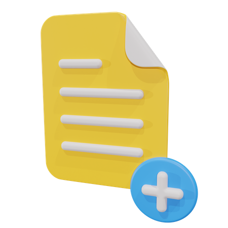 Add File  3D Icon