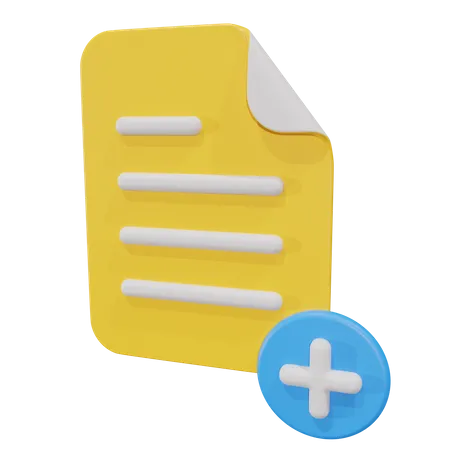 Add File  3D Icon