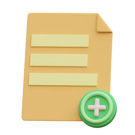 Add File  3D Icon