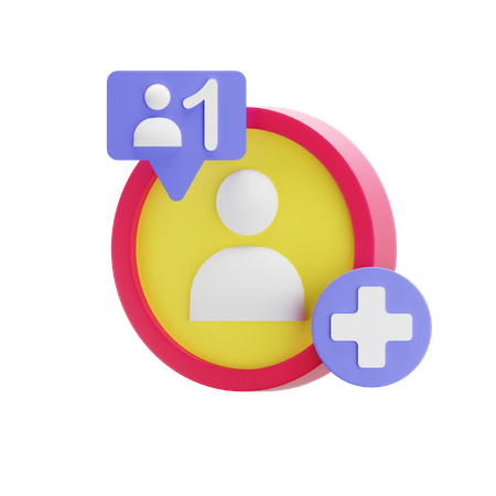 Add Follow  3D Icon
