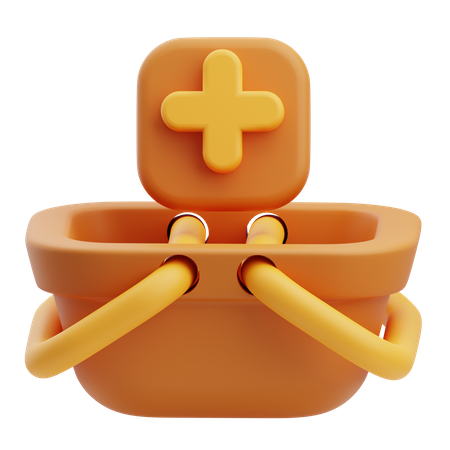 Add Food To Basket  3D Icon