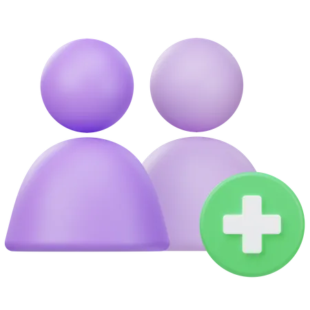 Add Group 3 D Illustration 3D Icon