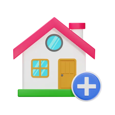 Add House  3D Icon