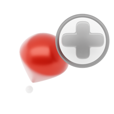 Add Location Pin  3D Icon