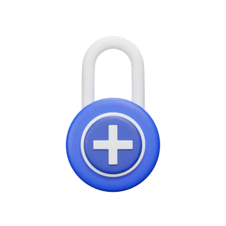 Add Lock  3D Icon