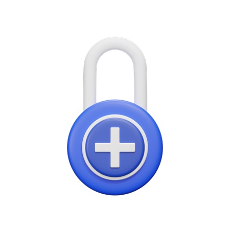 Add Lock 3D Icon