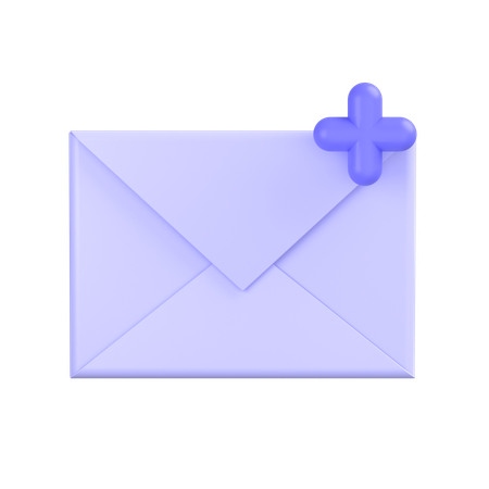 Add Mail  3D Icon