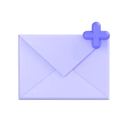 Add Mail  3D Icon