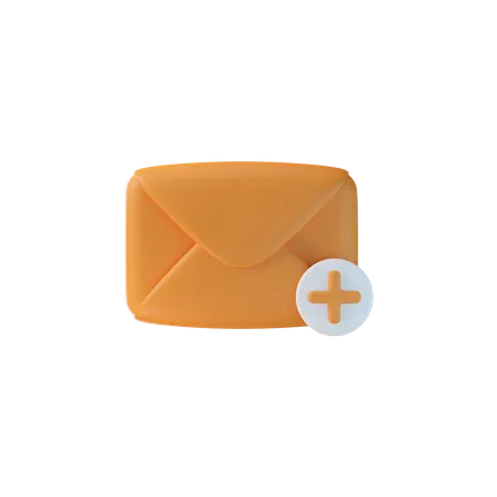 Add Mail  3D Icon