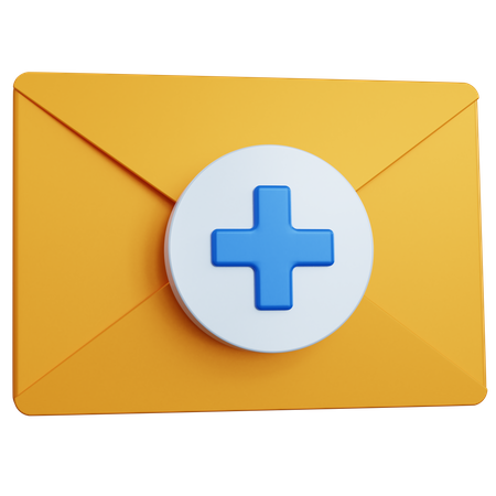 Add Mail  3D Icon