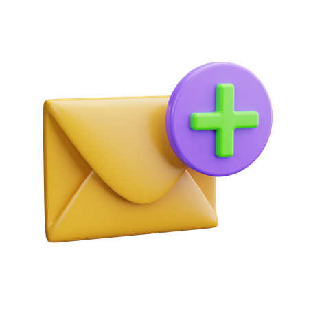 Add Message  3D Icon