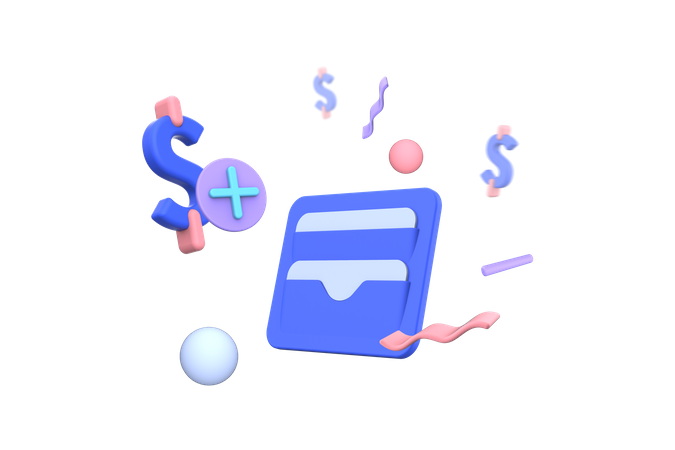 Add Money to Wallet  3D Icon