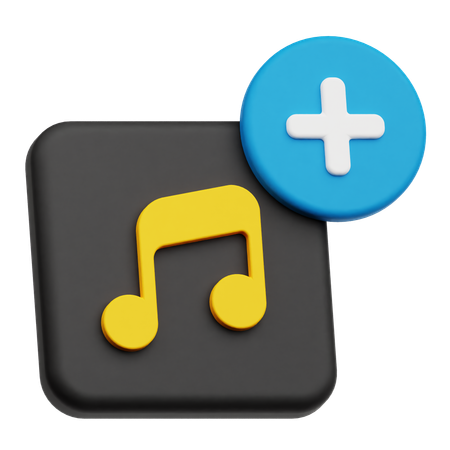 Add Music  3D Icon