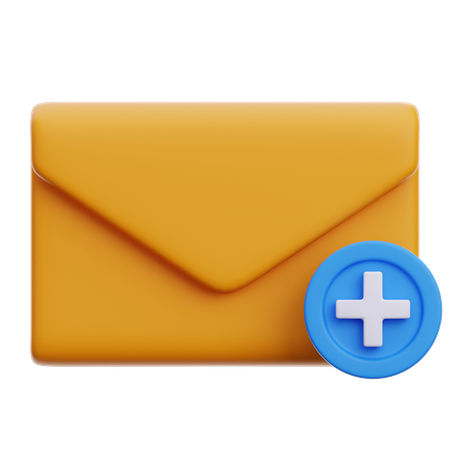 Add New Email  3D Icon