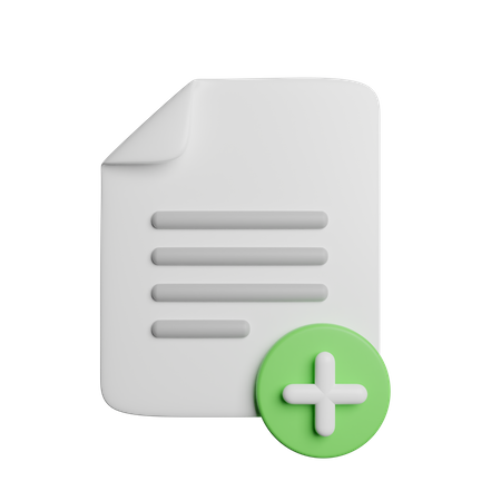 Add New File  3D Icon