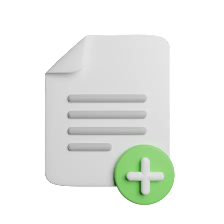 Add New File  3D Icon