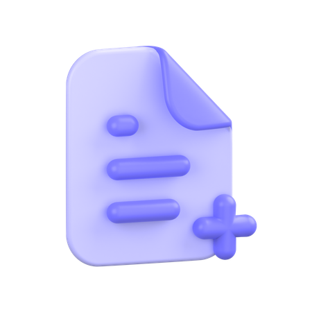 Add New File  3D Icon