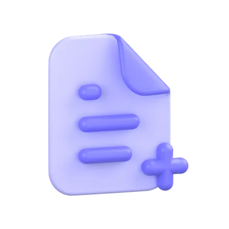 Add New File  3D Icon