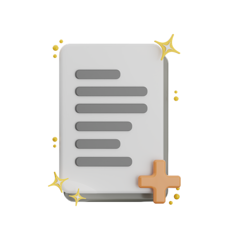 Add New File  3D Icon