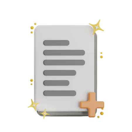 Add New File  3D Icon