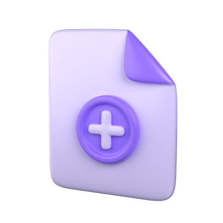 Add new File  3D Icon