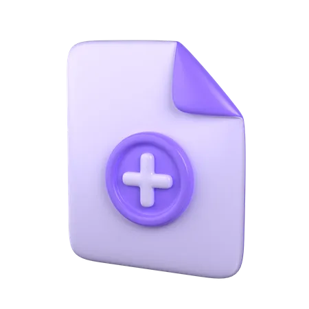 Add new File  3D Icon