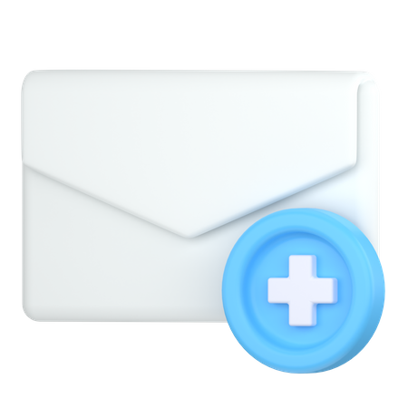 Add new mail  3D Icon