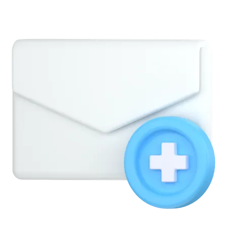 Add new mail  3D Icon