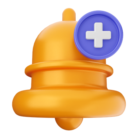 Add Notification Bell  3D Icon