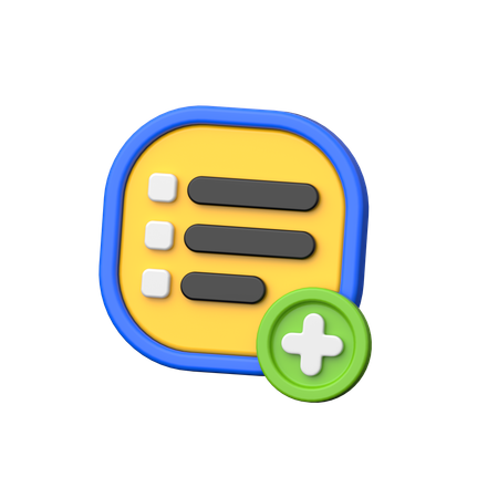 Add Playlist  3D Icon