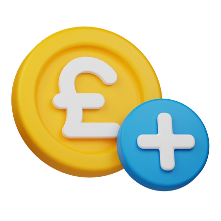 Add Pound  3D Icon