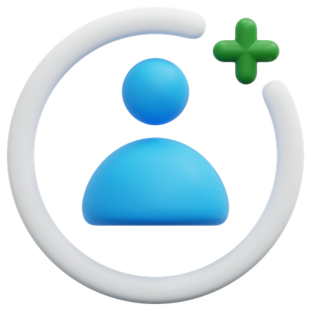 Add Profile User  3D Icon