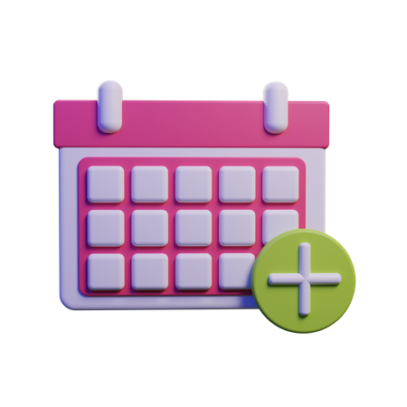 Add Schedule  3D Icon