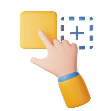 Add Screen Hand Gesture  3D Icon