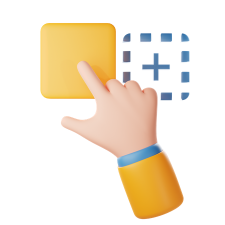 Add Screen Hand Gesture 3D Icon
