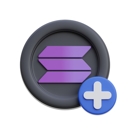 Add Solana  3D Icon
