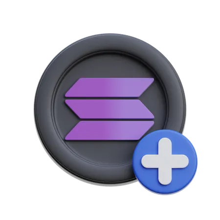 Add Solana  3D Icon